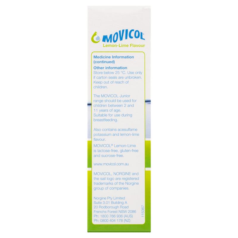 Hỗ trợ điều trị táo bón cho người lớn Movicol Adult Lemon Lime