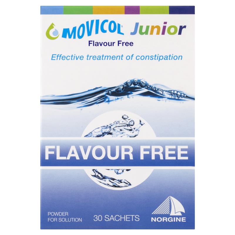 Hỗ trợ điều trị táo bón cho trẻ Movicol Junior Flavour Free 30 gói