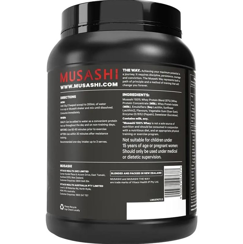 Bột Protein tăng cơ Musashi 100% Whey