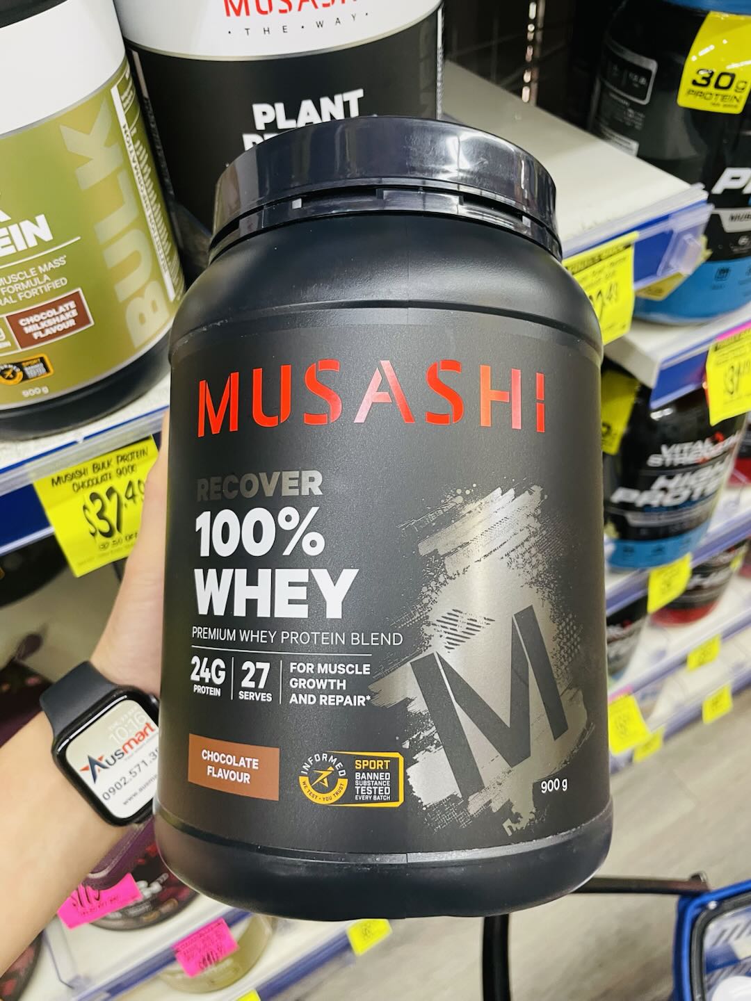 Bột Protein tăng cơ Musashi 100% Whey