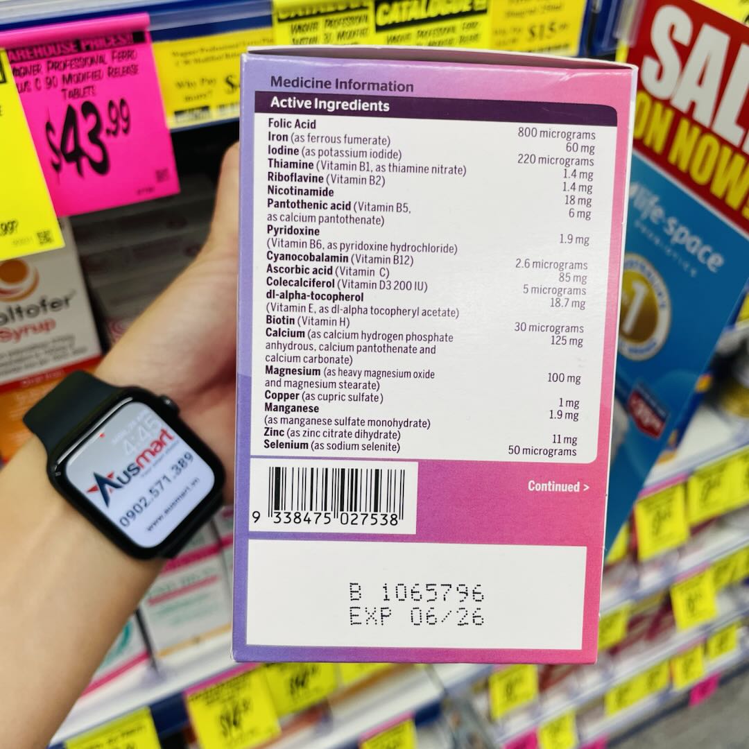 Vitamin tổng hợp cho phụ nữ mang thai và cho con bú Natalis Pregnancy Support