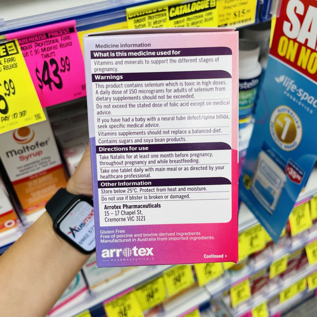 Vitamin tổng hợp cho phụ nữ mang thai và cho con bú Natalis Pregnancy Support