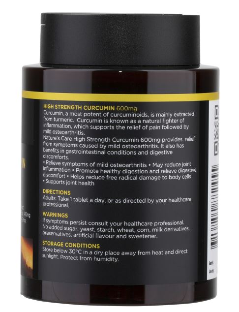 Viên nghệ cô đặc Nature's Care High Strength Curcumin 600mg 30 viên