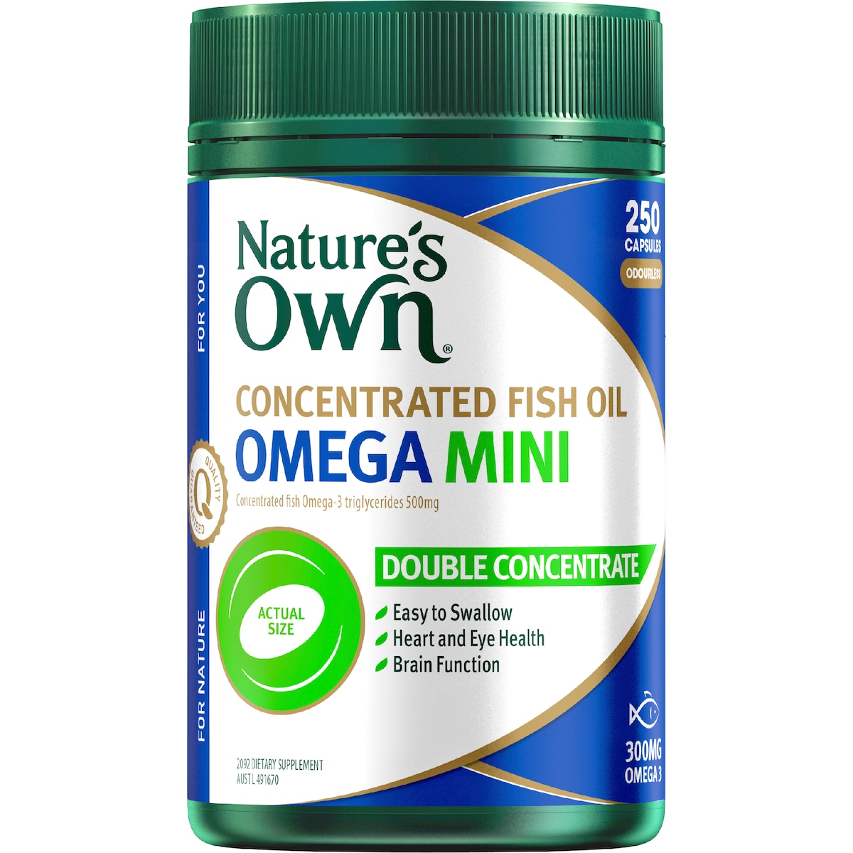 Dầu cá Nature's Own Concentrated Fish Oil Omega Mini 250 viên
