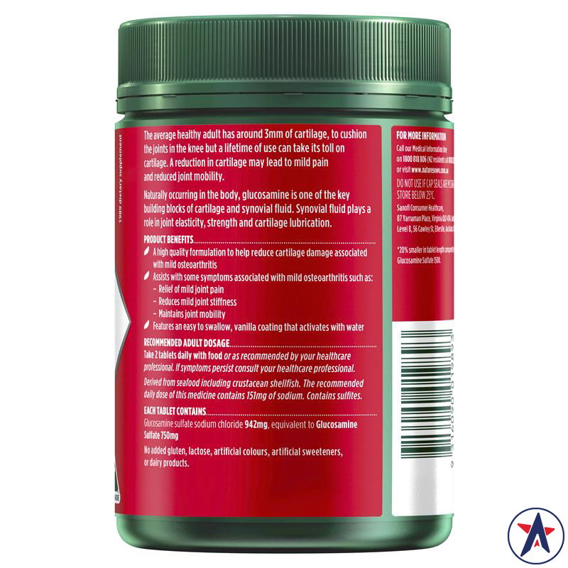 Nature's Own Glucosamine Sulfate for Joint Health 400 viên bổ xương khớp