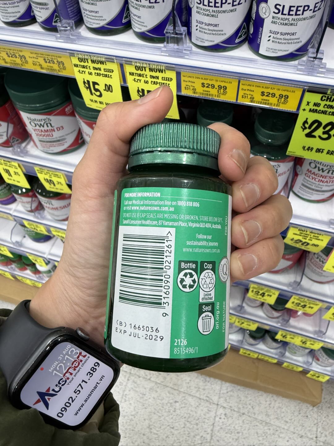 Viên uống bổ sung Vitamin B12 liều cao 1000mcg Nature's Own