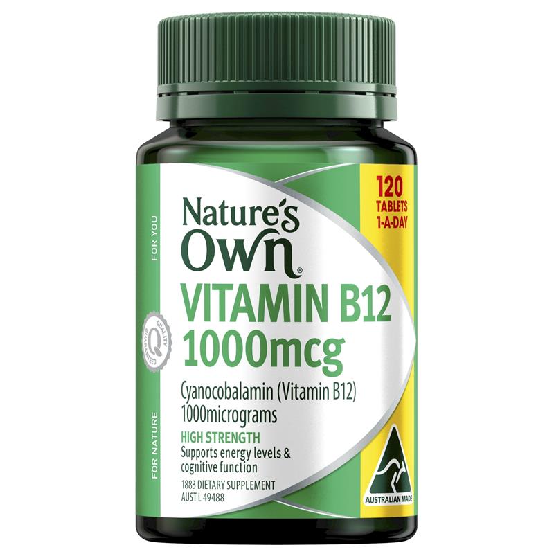 Viên uống bổ sung Vitamin B12 liều cao 1000mcg Nature's Own