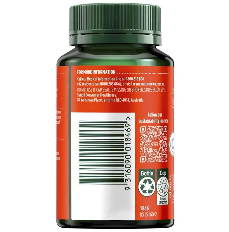 Viên uống bổ sung kẽm Nature's Own High Strength Zinc 30mg 120 viên