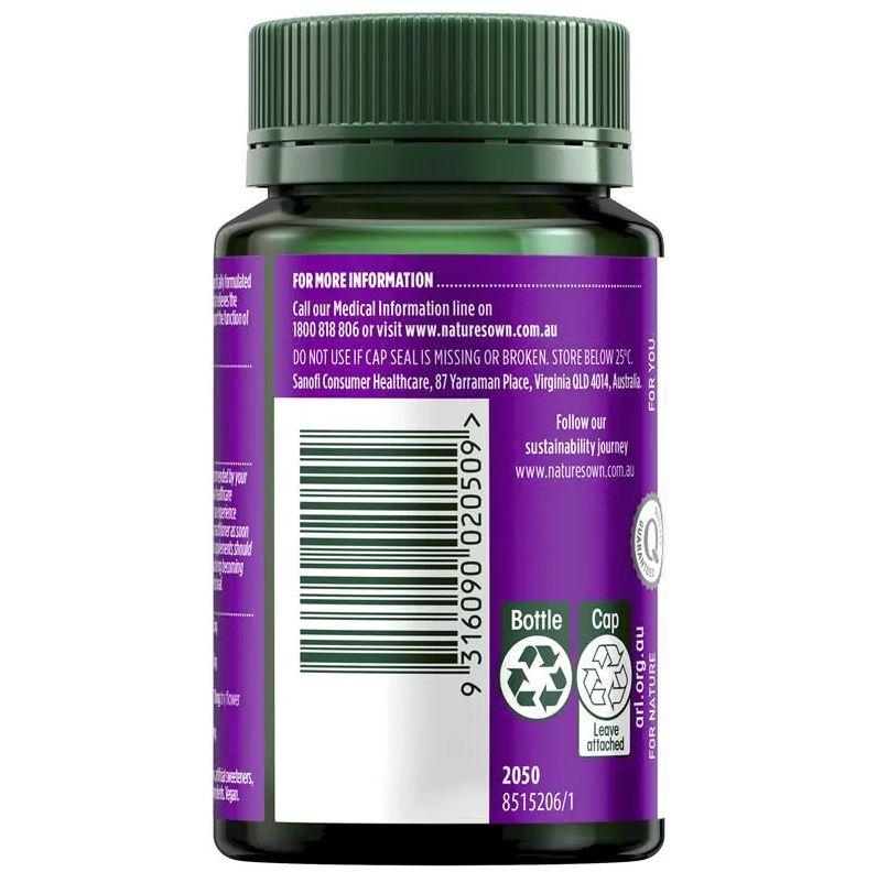 Viên uống giảm căng thẳng và thư giãn Nature's Own Mild Anxiety Ashwagandha 60 viên