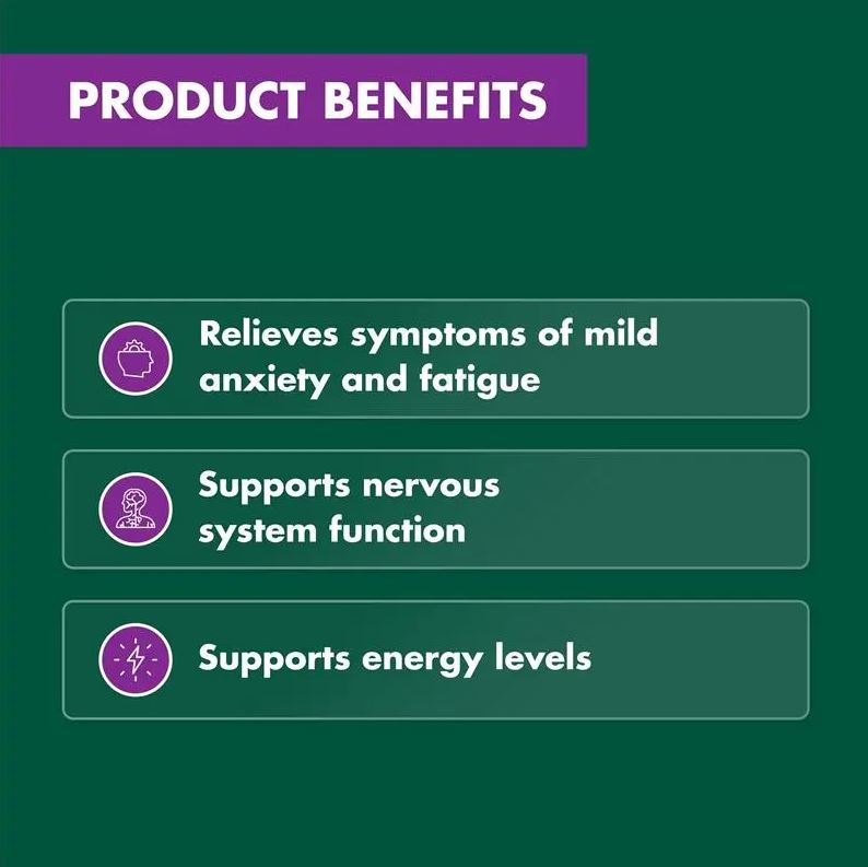 Viên uống giảm căng thẳng và thư giãn Nature's Own Mild Anxiety Ashwagandha 60 viên