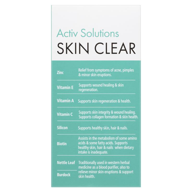 Viên uống hỗ trợ điều trị mụn Nature's Way Activ Solutions Skin Clear 60 viên