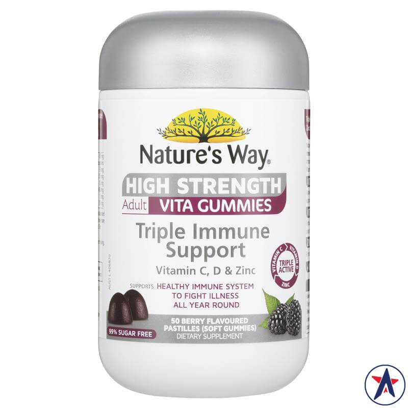 Nature's Way Adult Vita Gummies High Strength Triple Immune 50 viên