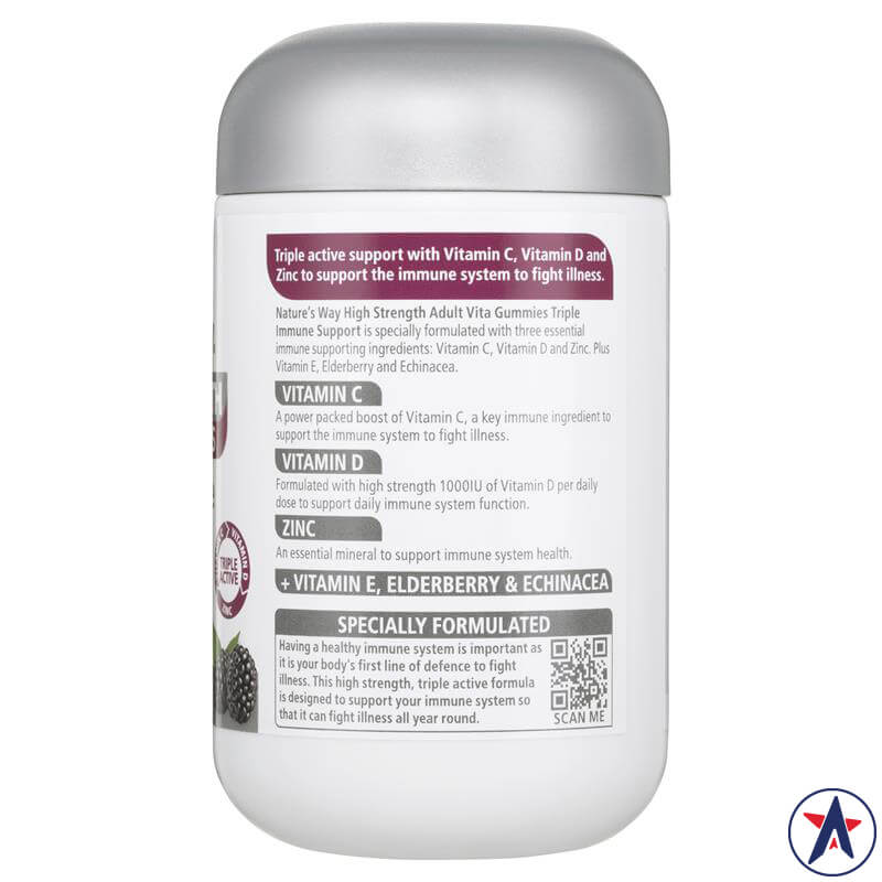 Nature's Way Adult Vita Gummies High Strength Triple Immune 50 viên