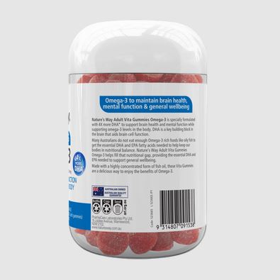 Kẹo dẻo bổ sung Omega 3 Nature's Way Adult Vita Gummies