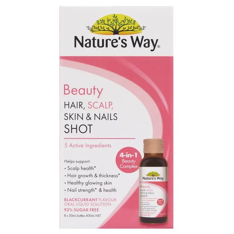 Natures Way Beauty Hair Scalp Skin & Nails Shots đẹp tóc, da & móng