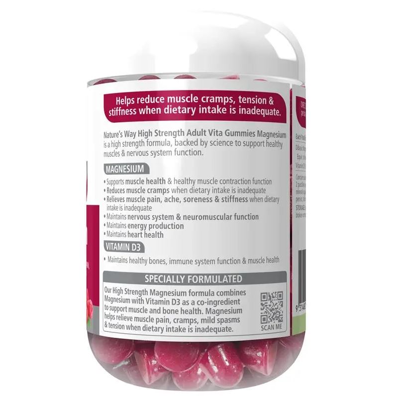 Kẹo dẻo bổ sung Magie Nature's Way Extra Strength Magnesium Gummies