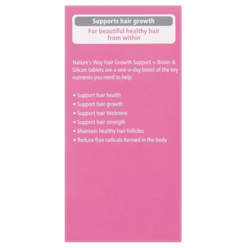 Nature's Way Hair Growth Support + Biotin & Silicon 30 viên