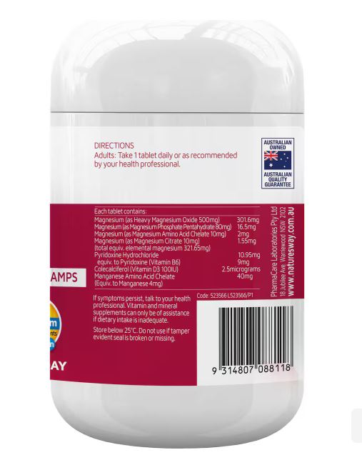 Viên uống bổ sung Magie Nature's Way High Strength Magnesium