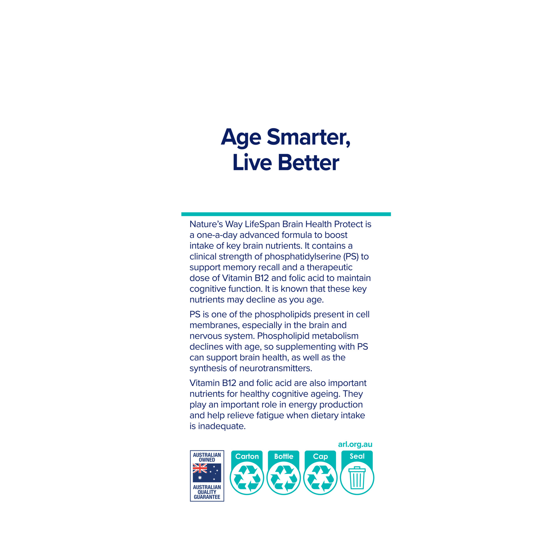 Viên uống Nature's Way LifeSpan Brain Health Protect 30 viên