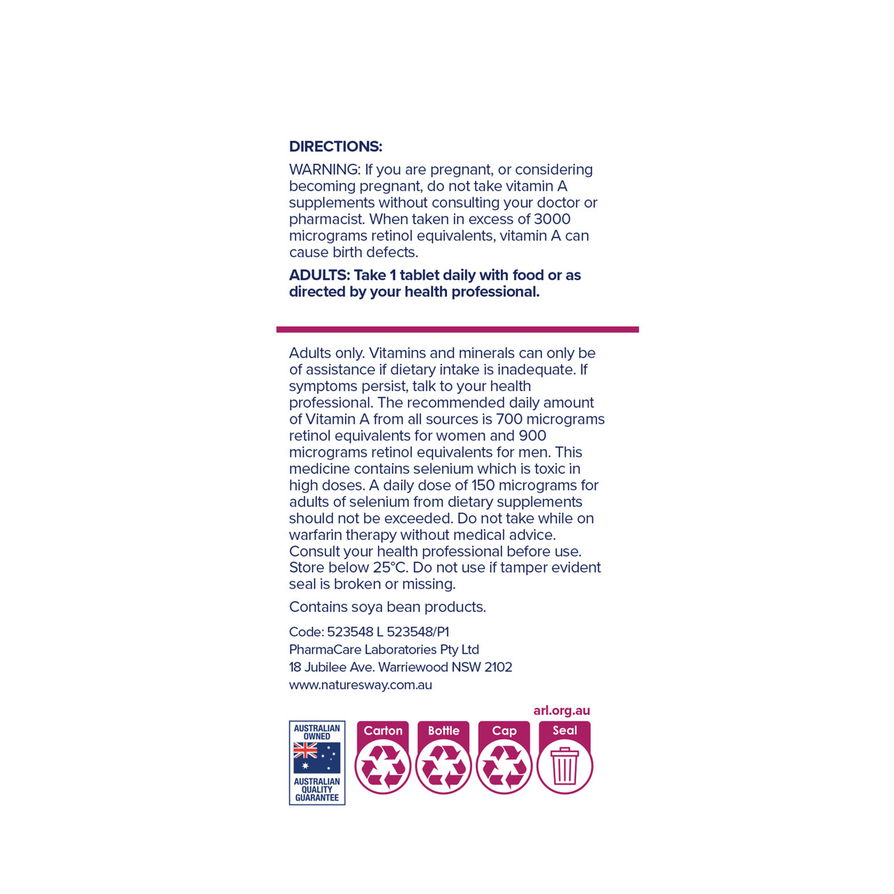 Vitamin tổng hợp cho phụ nữ trên 45 tuổi Nature's Way LifeSpan Women's 45+ Healthy Ageing Multivitamin