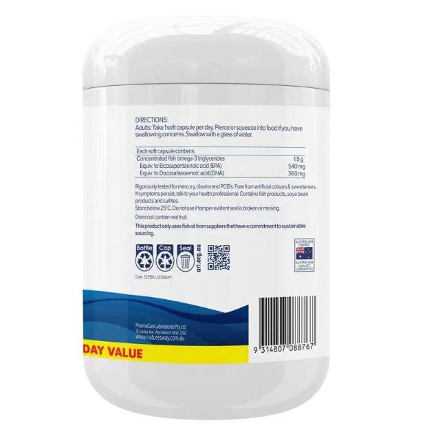 Dầu cá hàm lượng cao Nature's Way Ultimate Omega 3x Triple Strength 150 viên