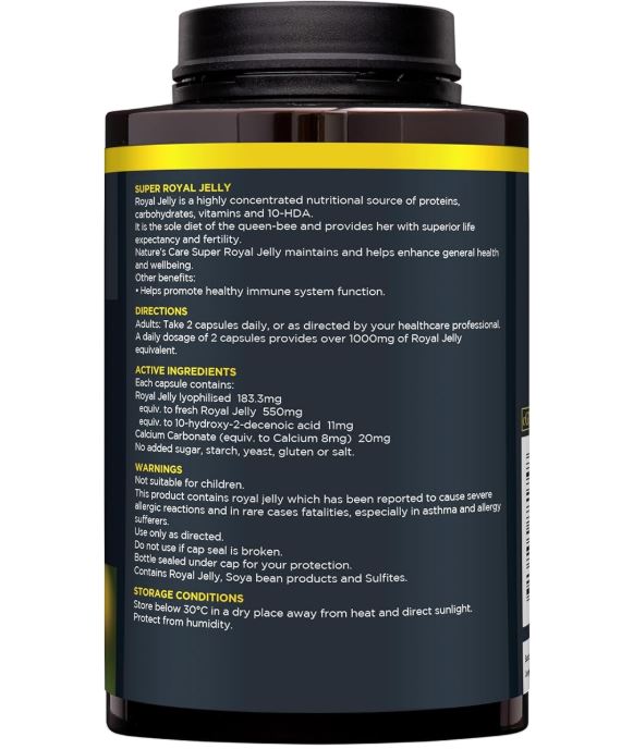 Viên uống sữa ong chúa Nature's Care Royal Jelly 1000mg 180 viên