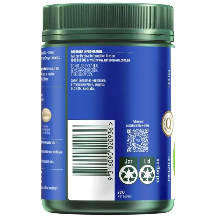 Dầu cá Nature's Own Concentrated Fish Oil Omega Mini