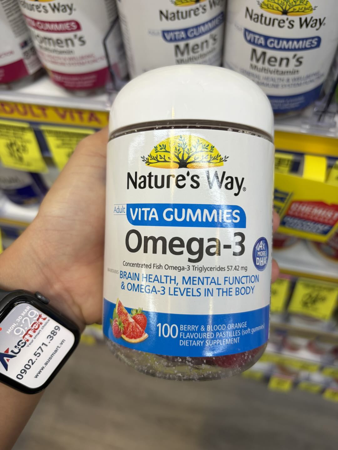 Kẹo dẻo bổ sung Omega 3 Nature's Way Adult Vita Gummies