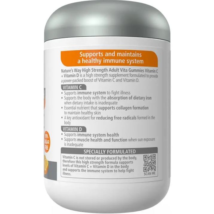Nature's Way Vitamin C + Vitamin D High Strength Adult