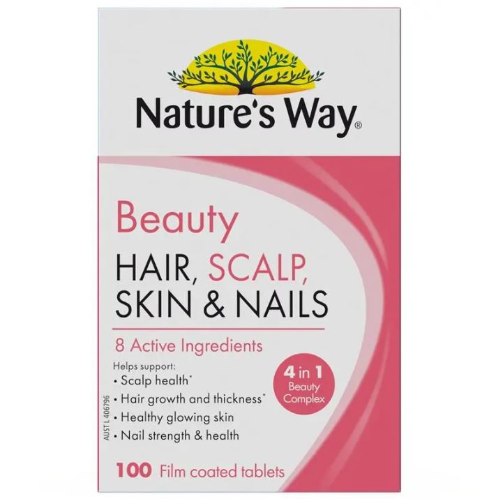 Viên uống đẹp da móng tóc Nature's Way Beauty Hair Scalp Skin & Nails