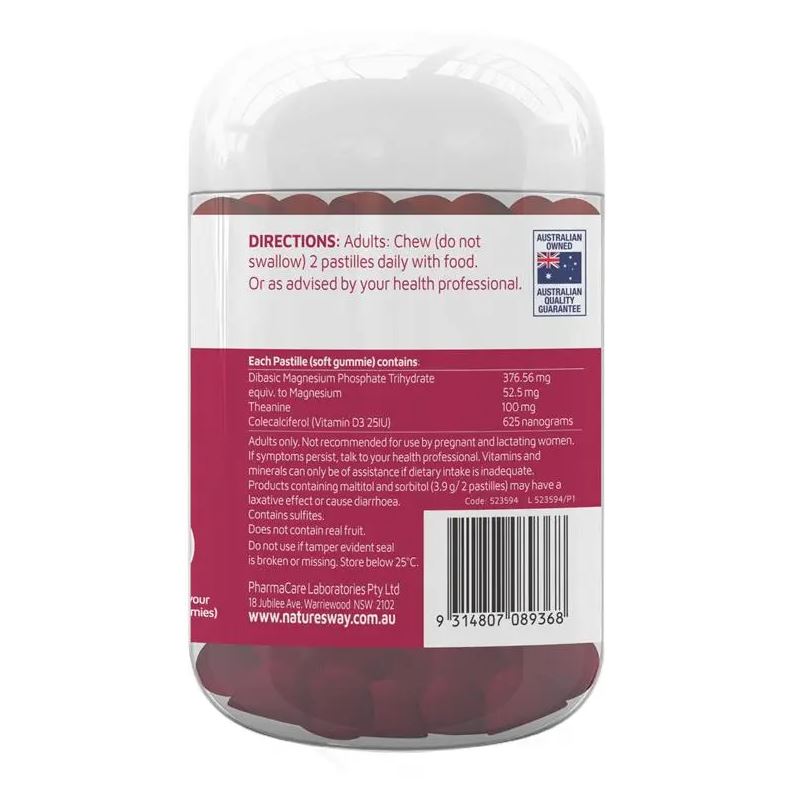 Kẹo dẻo Nature's Way Gummies Magnesium with L-Theanine