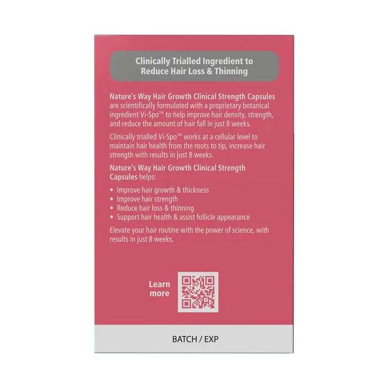 Viên uống mọc tóc Natures Way Hair Growth Clinical Strength 40 viên