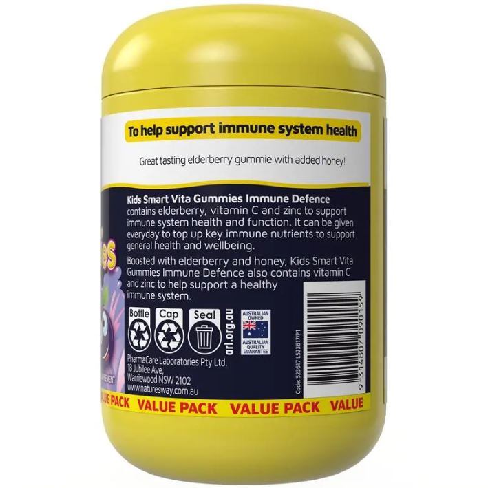 Nature's Way Cold & Flu Immunity Defence Kids Smart Vita Gummies