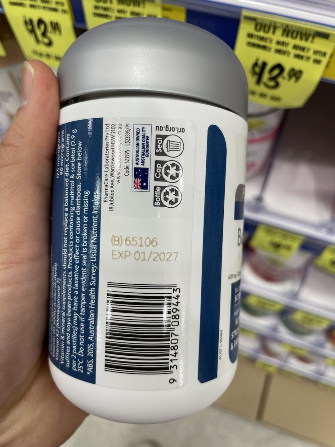 Kẹo dẻo bổ xương Nature's Way Platinum Strength Vita Gummies Bone & Osteo Protect 60 viên