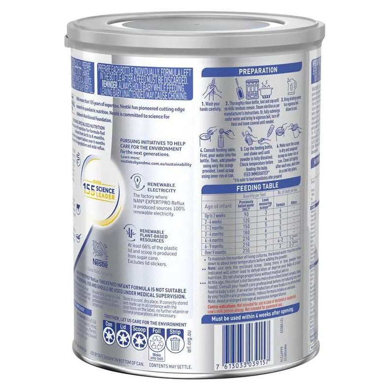 Sữa NAN Reflux Baby Infant Formula for Regurgitation 800g (0-12 tháng)