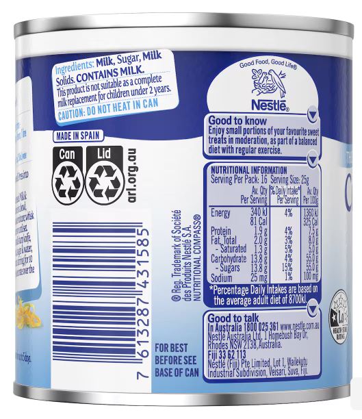 Sữa đặc có đường Nestle Úc
