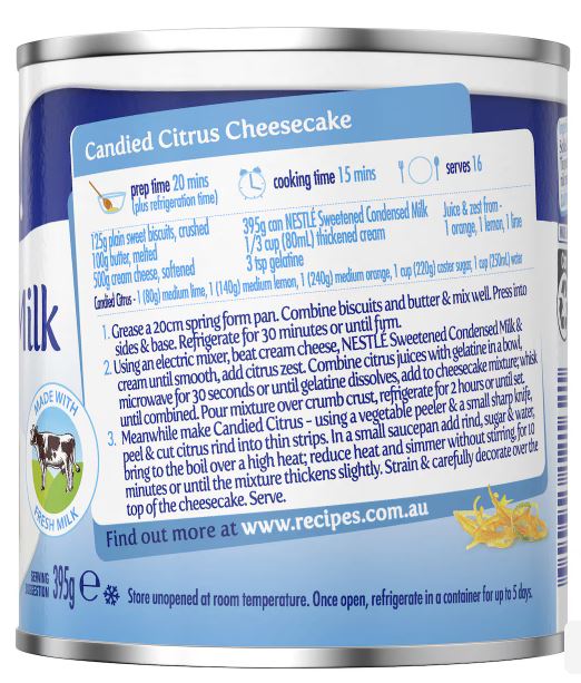 Sữa đặc có đường Nestle Úc