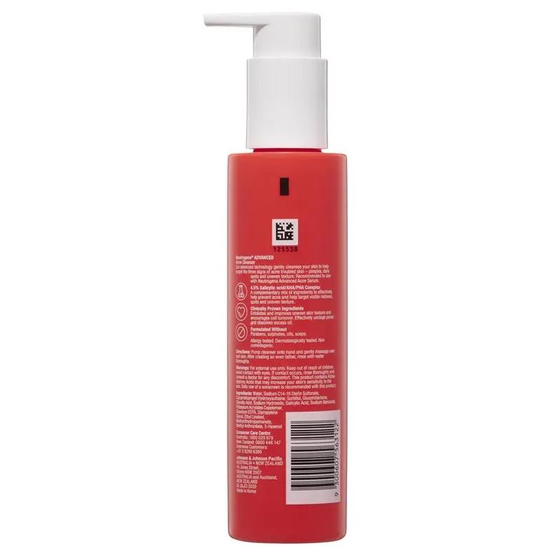 Sữa rửa mặt cho da mụn Neutrogena Advanced Acne Cleanser 150ml