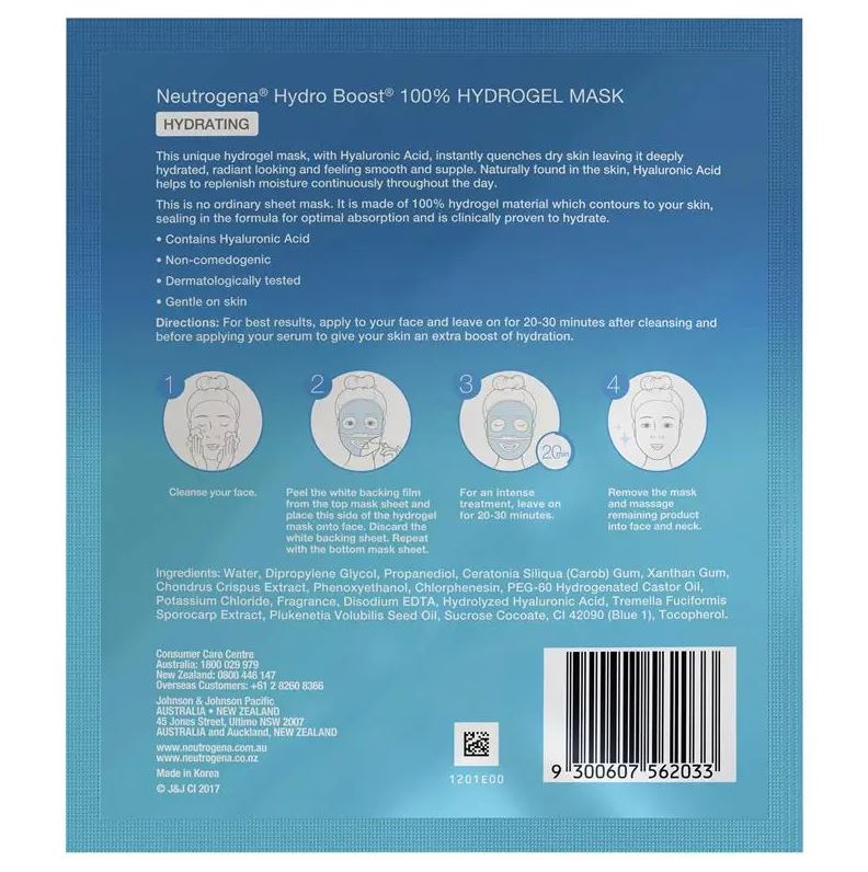 Mặt nạ dưỡng ẩm Neutrogena Hydro Boost Hydrating Hydrogel Mask