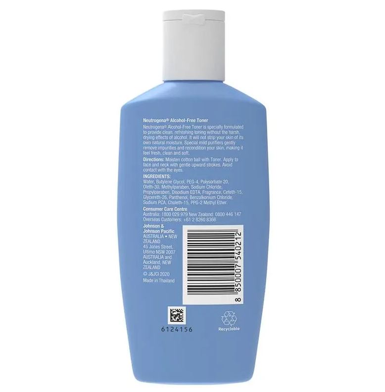 Nước hoa hồng không cồn Neutrogena Alcohol Free Toner 150ml