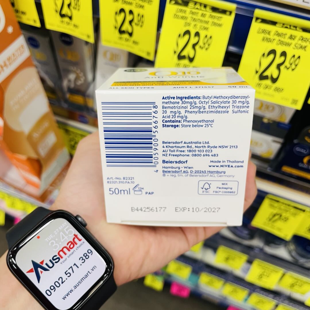 Kem dưỡng da NIVEA Q10 Anti-Wrinkle Firming SPF30 chống nhăn ban ngày