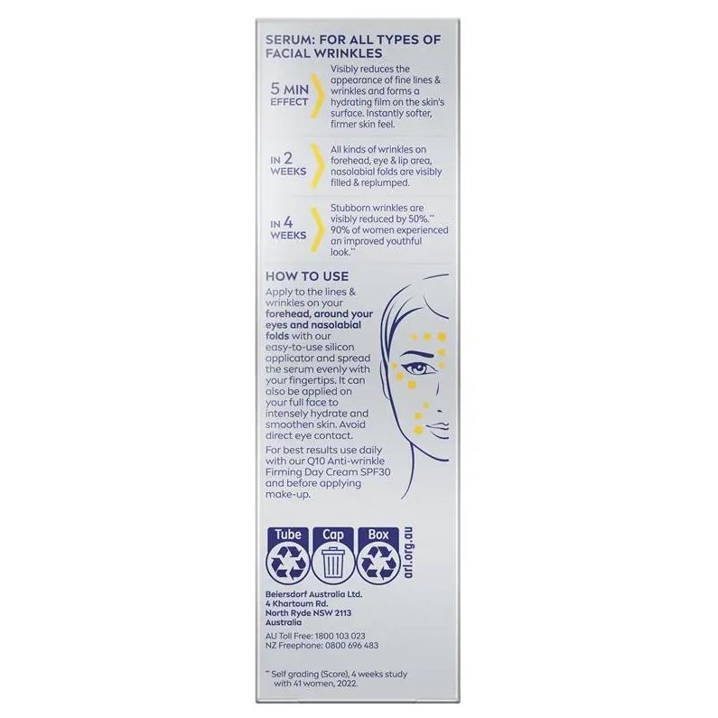 Tinh chất xóa nhăn NIVEA Q10 Anti-Wrinkle Expert Targeted Wrinkle Filler Serum 15ml