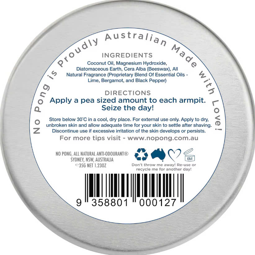 Sáp khử mùi No Pong Luscious Lime Bicarb Free 35g