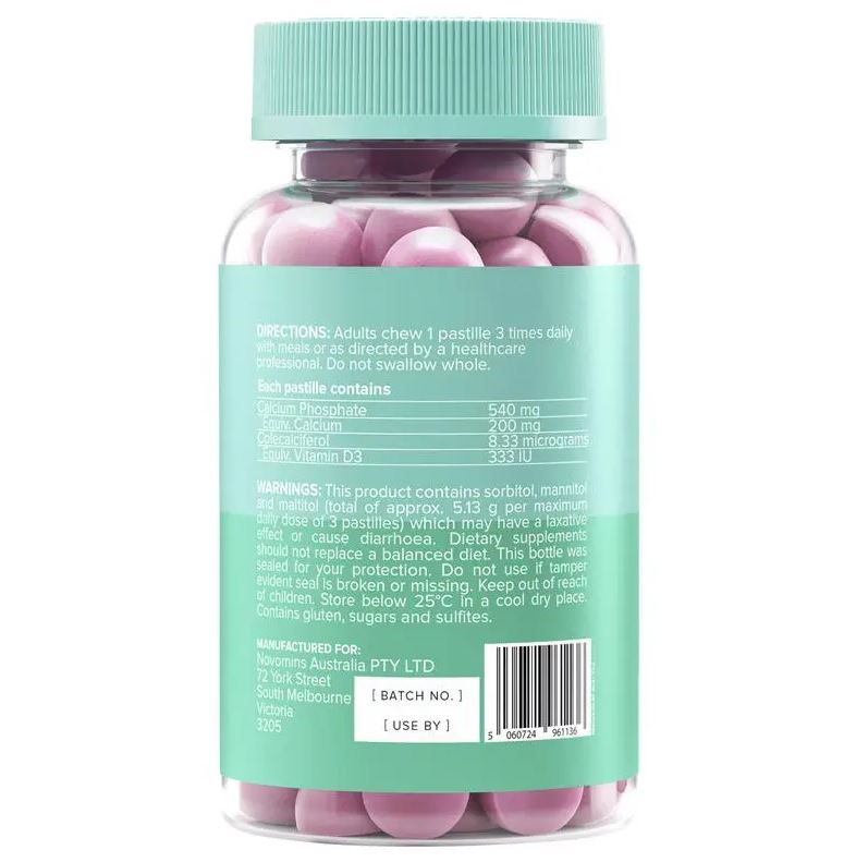 Kẹo dẻo bổ sung canxi Novomins Calcium & Vitamin D 60 viên
