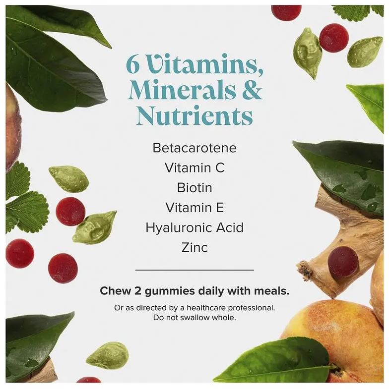 Kẹo dẻo đẹp da tóc móng Novomins Hair Skin and Nails Gummies 60 viên