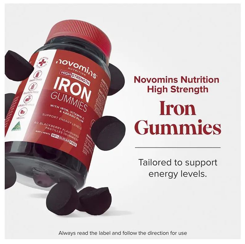 Kẹo dẻo bổ sung sắt Novomins Iron Gummies 60 viên