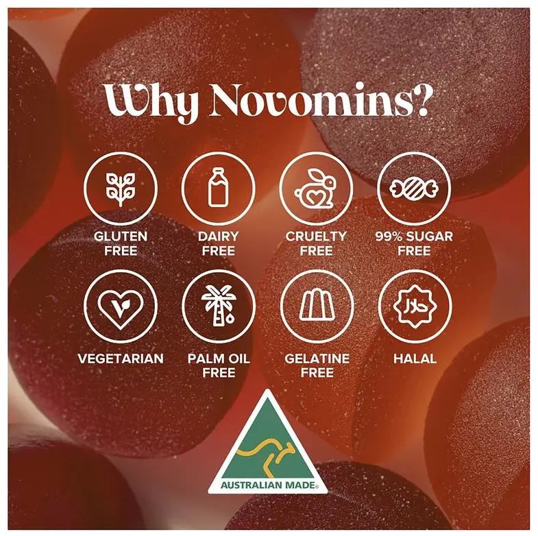 Kẻo dẻo hỗ trợ giấc ngủ Novomins Sleep Gummies 60 viên