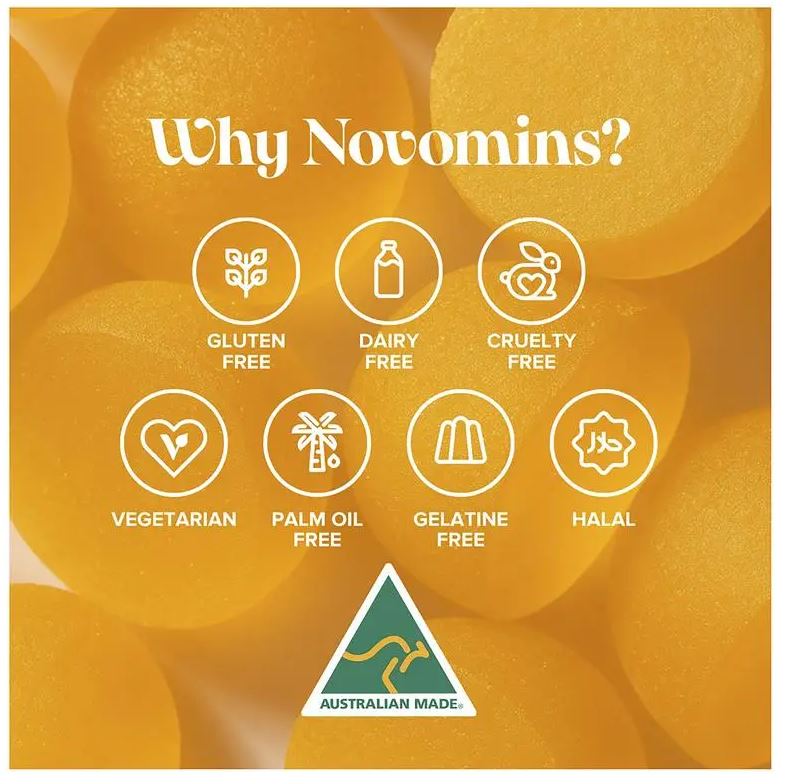 Kẹo dẻo bổ sung Vitamin C Novomins Vitamin C 60 viên
