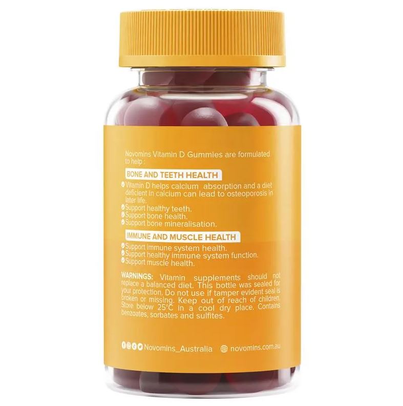 Kẹo dẻo Novomins Vitamin D Gummies 60 viên