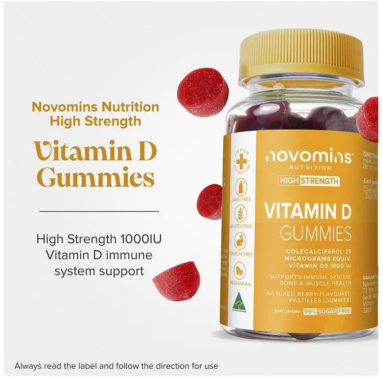 Kẹo dẻo Novomins Vitamin D Gummies 60 viên